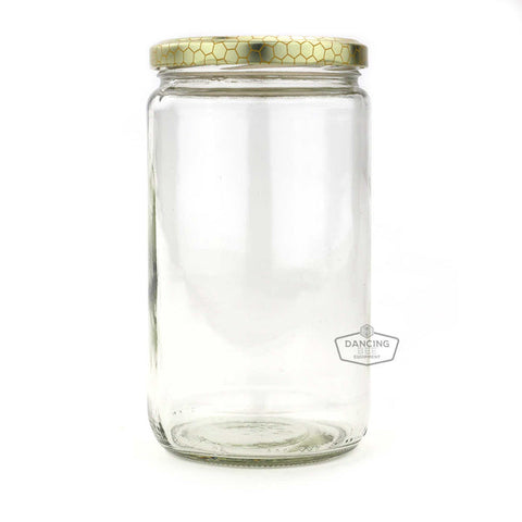 1 kg Glass Cylinder Honey Jar