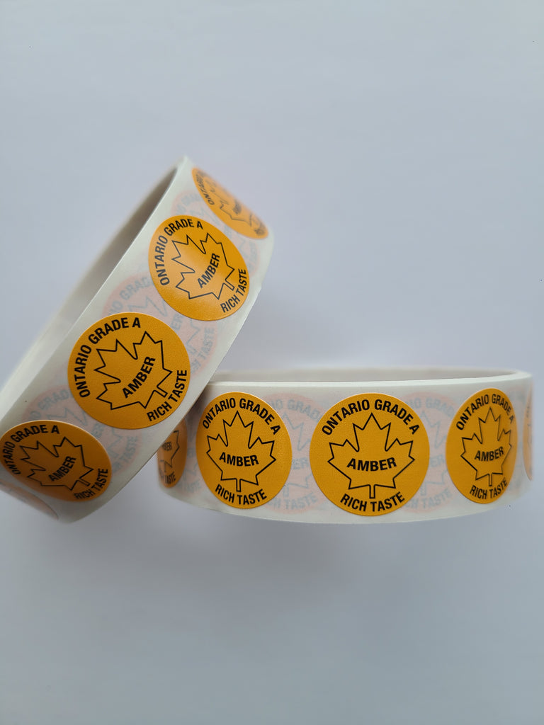 Syrup Grading Label - AMBER Ontario Grade A