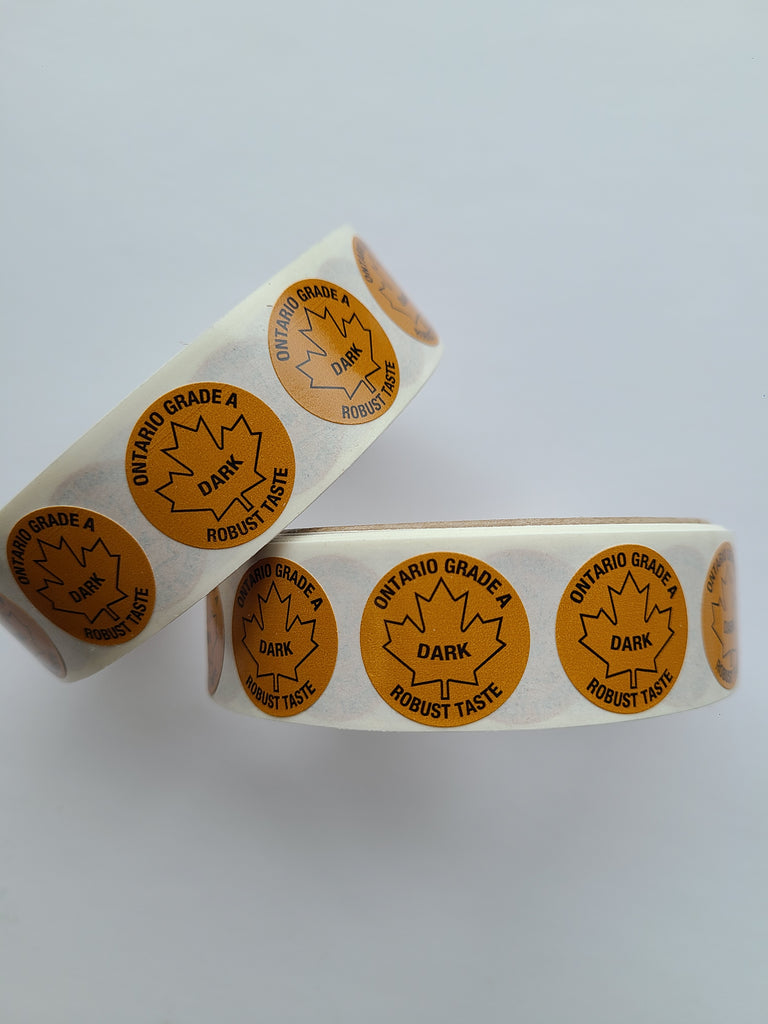 Syrup Grading Labels - DARK Ontario Grade A