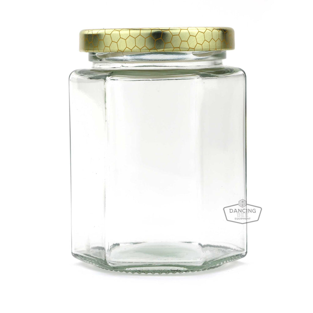190ml Hexagon Glass Honey Jars