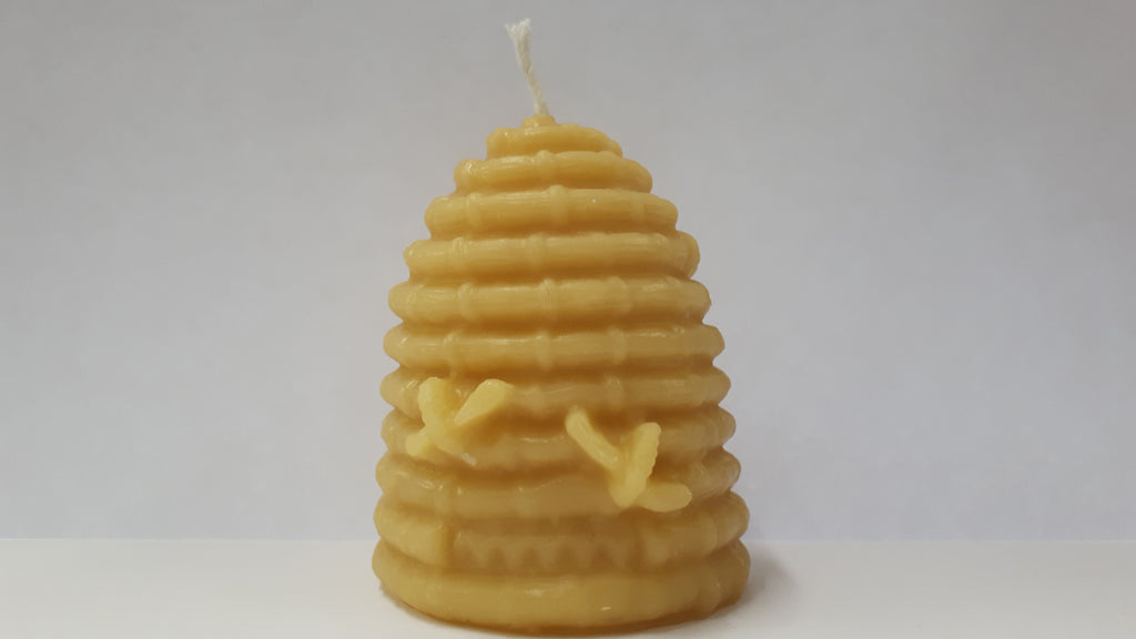 Beehive Skep Candle  3" x 2 1/4"