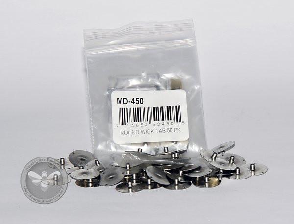 Round Wick Holder Tabs 50 Pack